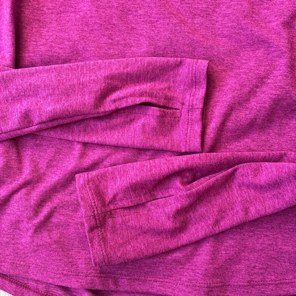 soft long sleeve top thumb holes Square neck stretchy activewear lounge ballet - Picture 3 of 5